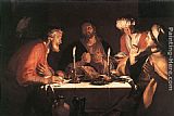 Abraham Sacrificing Isaac Paintings - The Emmaus Disciples by Abraham Bloemaert